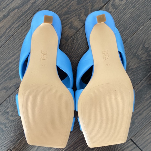 Zara padded leather heeled sandals (Brand new) - Picture 5 of 7